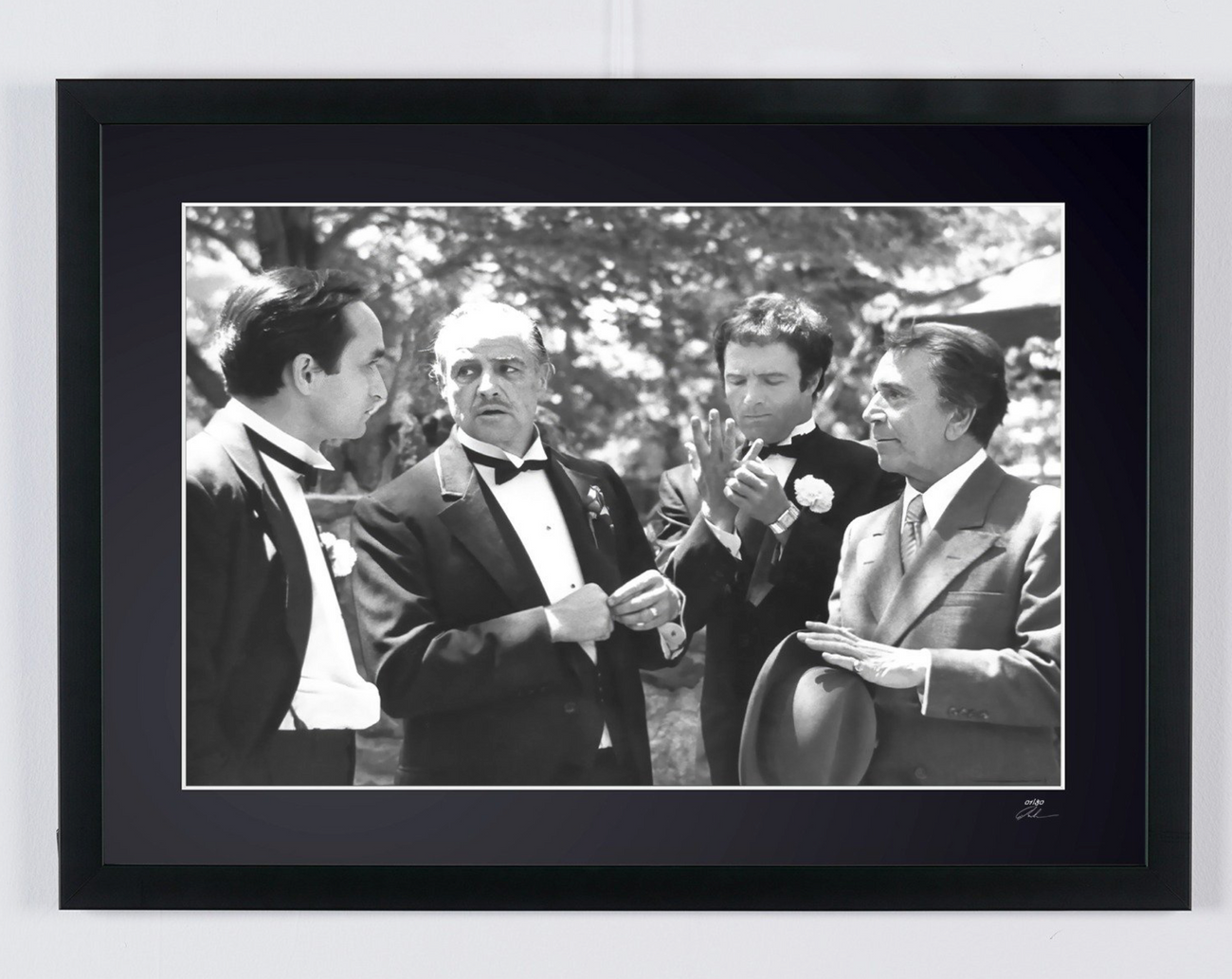 Fine art photograph of Marlon Brando in Le Parrain, hand-framed — limited edition of 30 numbered prints.