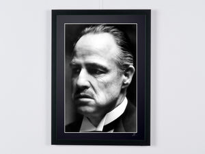 The Godfather - Marlon Brando (Don Vito Corleone) in his office — Oscars 1973 — framed cinema photograph